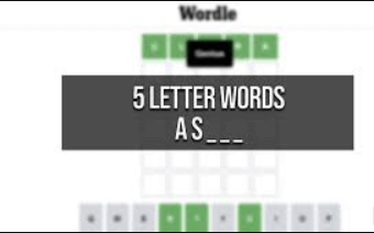 Five Letter Word Starting With as