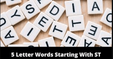 5 Letter Words Beginning With St